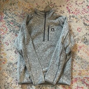 Men's Gray Zip-Up Sweater